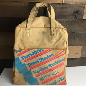 1970s American Express canvas carry on bag